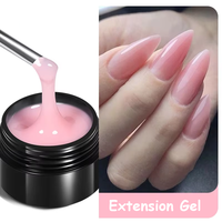 Gel UV LED professionnel pour nail art, application facile, transparent, blanc, rose, gel d'extension, gel dur, vernis à ongles