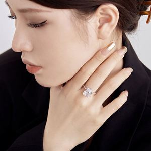 เครื่องประดับเพชรเงินแท้สำหรับผู้หญิง ดีแลม ไฟน์ จิวเวลรี่ แหวนเพชรซิคอเนีย 5A ของขวัญวันครบรอบแต่งงาน แหวนหมั้น แหวนสัญญา - Product Image 3