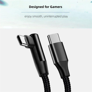 PD 60W 0.3m 1m 2m 90 Degree <strong>Type</strong> <strong>C</strong> Right Left Angle Power Charger Nylon Cable USB-<strong>c</strong> USB <strong>Type</strong> <strong>C</strong> Male To Male Fast <strong>Charging</strong> Cable - Product Image 5