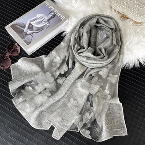 Sciarpa lunga moda in pizzo cavo sciarpa estiva nuova donna scialle in organza - Product Image 3