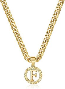 Collar con Letra Dorada Hueca de 26 Letras, Collar Simple para Clavícula para Mujeres y Hombres, Cadena Cubana, Joyería para Regalo de Navidad - Product Image 6