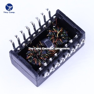 Transformateur d'impulsions réseau SMD 16P HanRun HY601742 pour isolation Ethernet 100 Mbps à port unique - Product Image 5