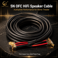 Câble de haut-parleur YIVO 5N OFC HiFi avec fiche banane, câble audio pour amplificateur, système audio home cinéma