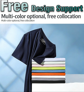 T-shirt imprimé en coton pur à col rond : Équipe, Travail, Uniformes. Logo personnalisé DIY, manches courtes, coton respirant, usage quotidien promotionnel. - Product Image 4