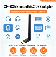 JumSoft CF-B35 Mini Wireless Network USB Adapter dengan 2.4GHz Jangkauan Jauh untuk Desktop, Laptop & Server