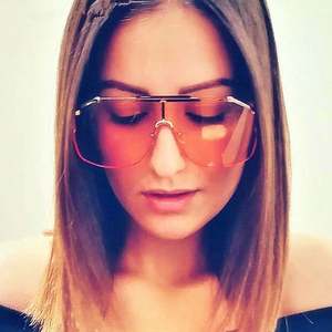 Gafas de Sol Vintage 2020, Montura Metálica, Ovaladas, Grandes, Protección UV400, Antiviento, Estilo Steampunk, para Hombre y Mujer - Product Image 3