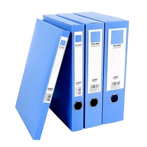 Caja de Almacenamiento de Archivos de PVC Reforzado con Logotipo Personalizado Azul - Product Image 1