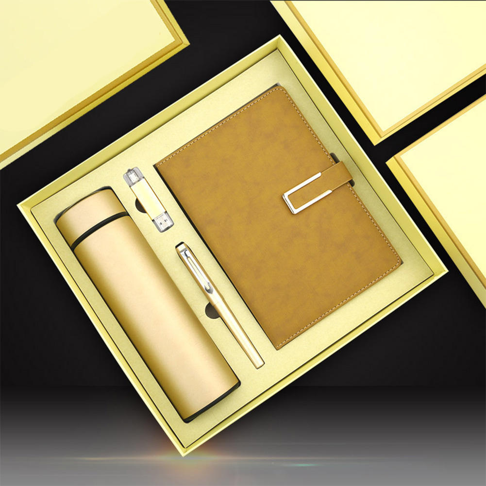 Gold-Water cup /USB/ pen/notebook