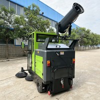 Balayeuse de voirie à essence à grande largeur de travail pour le nettoyage des routes, de la neige et de la poussière