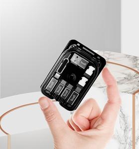 Adaptateur intelligent multifonctionnel BUDI, boîte de rangement pour cartes, câble de données USB, chargeur sans fil universel pour Android et iOS - Product Image 5