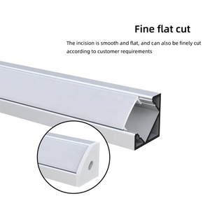 Profilé en aluminium LED en forme de V d'angle, argenté et <span class=keywords><strong>noir</strong></span>, avec couvercle en PC, fabriqué par NIUYUAN - Product Image 4