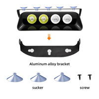 Feux stroboscopiques LED rouges et bleus pour voiture et camion, 12V DC, 4SMD, avec ventouse, pour tableau de bord, intérieur, pare-brise, feux d'avertissement LED S4