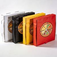 Échantillon Gratuit - Boîte à Pizza Personnalisée en Carton Ondulé Biodégradable et Imperméable 33x33 Pouces - Boîte pour Tranche de Pizza de 12 Pouces - Style Luxe avec Gaufrage