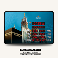 Horloge numérique murale/de bureau Azan Islamique, grand format, pour la prière de la mosquée, idéale comme cadeau du Ramadan – Vente directe usine