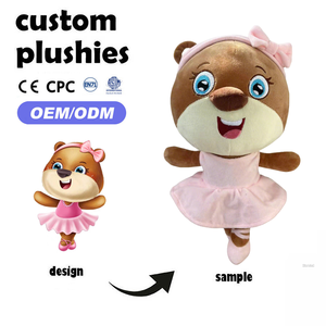 Tùy Chỉnh Thực hiện Dễ Thương Thân Thiện Với Môi Sang Trọng Thú Nhồi Bông Công Chúa Ăn Mặc Ba Lê Gấu Trúc Thỏ Đồ Chơi Búp Bê Cho Món Quà Sinh Nhật - Product Image 4