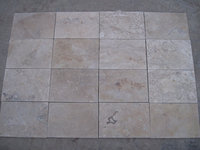 Carreau de Travertin Brossé de Chine pour Extérieur, Motif Opus Romain