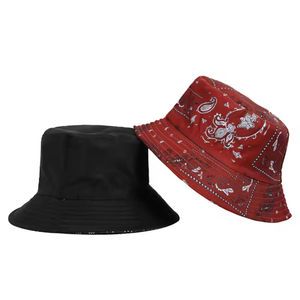Chapeau Bob Imprimé Bandana pour Hommes et Femmes, Pliable, Anti-UV, Tendance Estivale, Motif Fleur de Cachemire, Idéal Plage et Pêche - Product Image 3