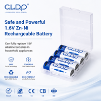Piles rechargeables Ni-Zn AA 1,6 V 2000 mWh avec USB intégré, kit de 4 pièces pour équipement d'urgence