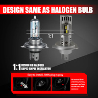 Mini phare LED sans ventilateur pour voiture H7 H4 H11 9005 9006 Canbus sans erreur 6000K Ampoule automobile Plug and Play Étanche IP68
