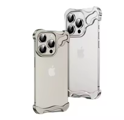 2024 New No Border Design Metal Titanium Protection for iphone 15 Pro Max Metal Aluminum Alloy Cover for iphone 14 13 case