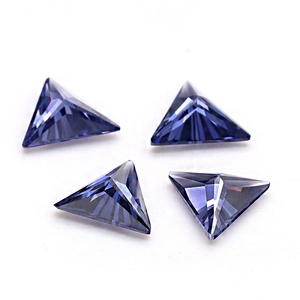 Phòng thí nghiệm tạo ra Loose đá quý CZ 4*4mm đến 10*10mm đặc biệt Tanzanite màu tam giác cắt <span class=keywords><strong>Cubic</strong></span> <span class=keywords><strong>Zirconia</strong></span> cho đồ trang sức mỹ làm - Product Image 3