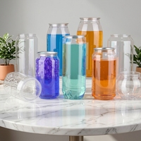 Bouteille en plastique PET facile à ouvrir pour jus, canettes de 250 ml, canettes de boissons PET, canettes de soda PET avec couvercle