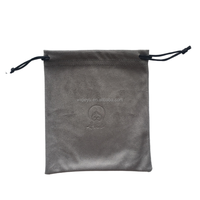 Pochette pour bijoux en microfibre, Logo personnalisé imprimé, housse de protection en velours et daim pour bijoux, sac de protection contre la poussière