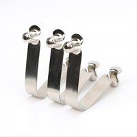 Serre-tiges plats en acier en V personnalisés pour tente, double tête nickelée, capacité de charge de 7 lb pour tubes ronds
