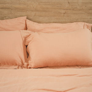 Set di Biancheria da Letto di Lusso in Lino 100% Personalizzato, Queen King <span class=keywords><strong>Matrimoniale</strong></span> Singolo, Include Lenzuola Federe <span class=keywords><strong>Copripiumino</strong></span> - Product Image 6