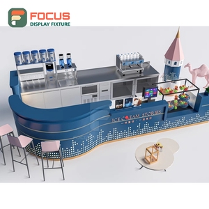 Exhibidor de Productos de Café Contemporáneo con Acabado en Nogal Negro, Área de Exhibición de Accesorios, Exhibidor para Tienda de Granos - Product Image 4