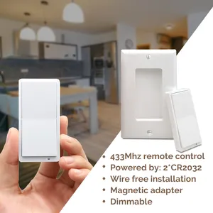 Home Smart Life 3-Way Wireless Smart Dimmer Switch PC Material Light Switch With Remote OEM And Voltage Customization Support