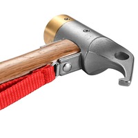 Marteau de camping multifonctionnel en acier inoxydable et cuivre avec manche en bois pour piquets de tente et auvent, idéal pour le camping en extérieur (OEM)