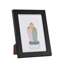 Venta caliente marco de fotos cuadrado pequeño de madera maciza Marco de pintura de tamaño personalizado fácil Simple para uso doméstico regalo de recuerdo amigos