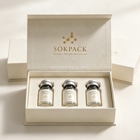 Coffret Cadeau Sérum Peptidique Personnalisé – Boîte d'Emballage Rigide de Luxe en Papier avec Insert pour Ampoules et Flacons Cosmétiques