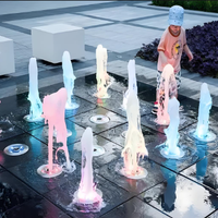 Nouvelle Fontaine de Sol à Effet Sec Davis 2025 en Acier Inoxydable 304 avec Lumières LED Multicolores, Taille Personnalisable, Vente en Gros Usine