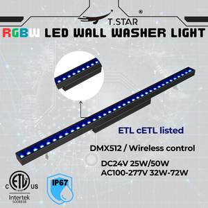 壁ワッシャーLED高出力RGBW LED OEM CETL AC100-277V DMXワイヤレスWIFIリモコンLED - Product Image 6
