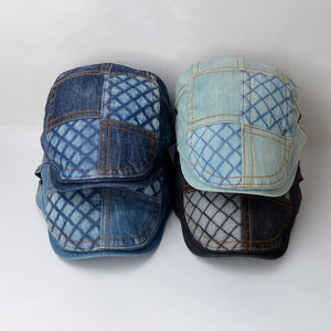 Vente en gros Personnalisé Hommes et Femmes Extérieur Décontracté Mode Denim Ivy <span class=keywords><strong>Chapeaux</strong></span> Béret Chapeau Journal Garçon Chapeau - Product Image 6