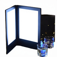 Porte-menu lumineux LED rechargeable A4 en aluminium résistant aux intempéries, personnalisé, double face, pour restaurant, bar, usage commercial