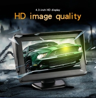 4.3 pouces couleur voiture marche arrière moniteur noir 4k écran Smart Tv voiture appui-tête Android moniteur universel IP 67 120 degrés