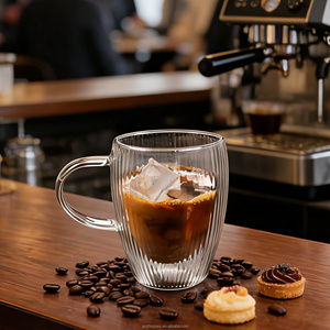 แก้วกาแฟ<span class=keywords><strong>ท</strong></span>ำมือสองชั้นลายเส้นแนวตั้ง <span class=keywords><strong>ราคา</strong></span>ขายส่ง สำหรับใช้ในบ้านและสำนักงาน - Product Image 4