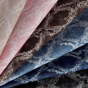 0,7mm flor en relieve Jeans <span class=keywords><strong>polipiel</strong></span> PU tela de cuero de imitación para Diy hacer bolsos prendas lazos manualidades Material decoraciones - Product Image 4