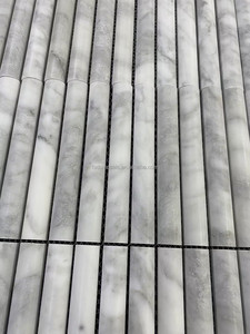 3D Irregular Camber Convex Surface Stone Carrara White Travertine Luxury <strong>Tiles</strong> Kitchen Wall <strong>Tiles</strong> Natural Stone Mosaic <strong>Tile</strong>