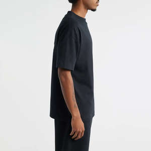 T-shirt pour homme surdimensionné à épaules tombantes, coupe ample, impression personnalisée de logo, t-shirt streetwear vierge pour homme - Product Image 3