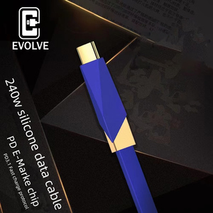 Materials Silicon <strong>Rubber</strong> 240w Super Fast Charging <strong>Cable</strong> Type C High Quality USB Data <strong>Cable</strong> Type C Power Adapter for iPhone - Product Image 1