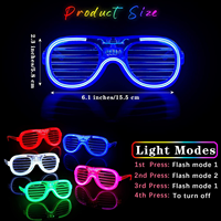 Accessoires de cosplay pour adultes et enfants, jouet lumineux pour Halloween, accessoires de fête néon qui brillent dans le noir, lunettes de soleil, lunettes LED lumineuses pour Noël