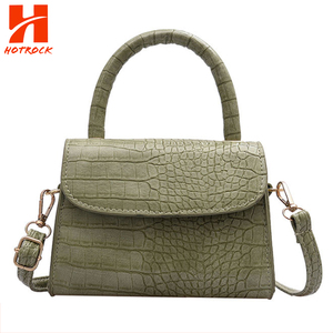 Bolso cruzado pequeño con patrón de cocodrilo para mujer, <span class=keywords><strong>bandolera</strong></span> de cuero PU, Mini bolso de hombro con asa superior - Product Image 2
