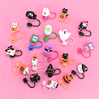 Bouchon de paille en résine pour Halloween Bouchon de paille pour tasse de 40oz Bouchon décoratif anti-poussière 3d 8mM Bouchon de paille pour Halloween