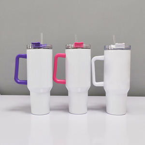 Topjlh Thủ Công In Ấn Cá Nhân Trống Thăng Hoa Khoảng Trống Sản Phẩm 40Oz Thép Không Gỉ Cốc Với Xử Lý Và Rơm - Product Image 4