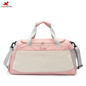 Sac de sport en gros avec compartiment à chaussures, logo personnalisé, en nylon imperméable, sacs de voyage et de yoga, commande en gros mixte prête à expédier - Product Image 1
