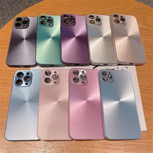 Beschichtung Gradient Laser CD-Muster Druck Aurora stoß feste gehärtete Glas hülle für iPhone 11 12 13 14 Pro max